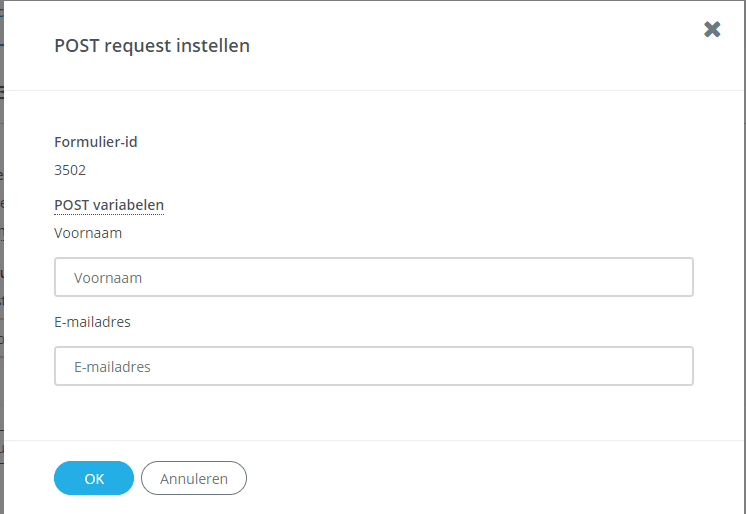 post request spotler formulier