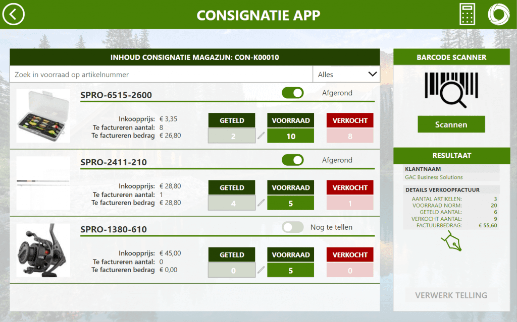 Voorraad consignatie