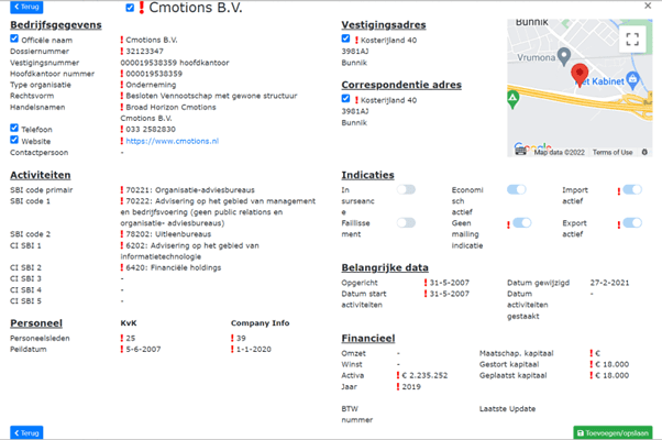 crm kvk koppeling